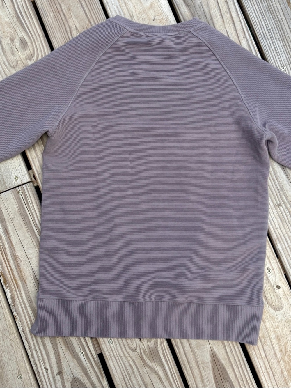 NWOT Varley Manning Ottoman Ribbed Side Zip Sweatshirt Taupe womens Sz Medium